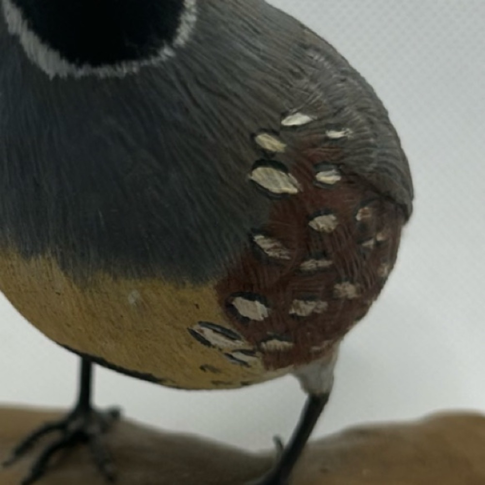 Vintage Everett Eckstein hand carved hand painted bird Cardinal Quail lot of two - Picture 9 of 10